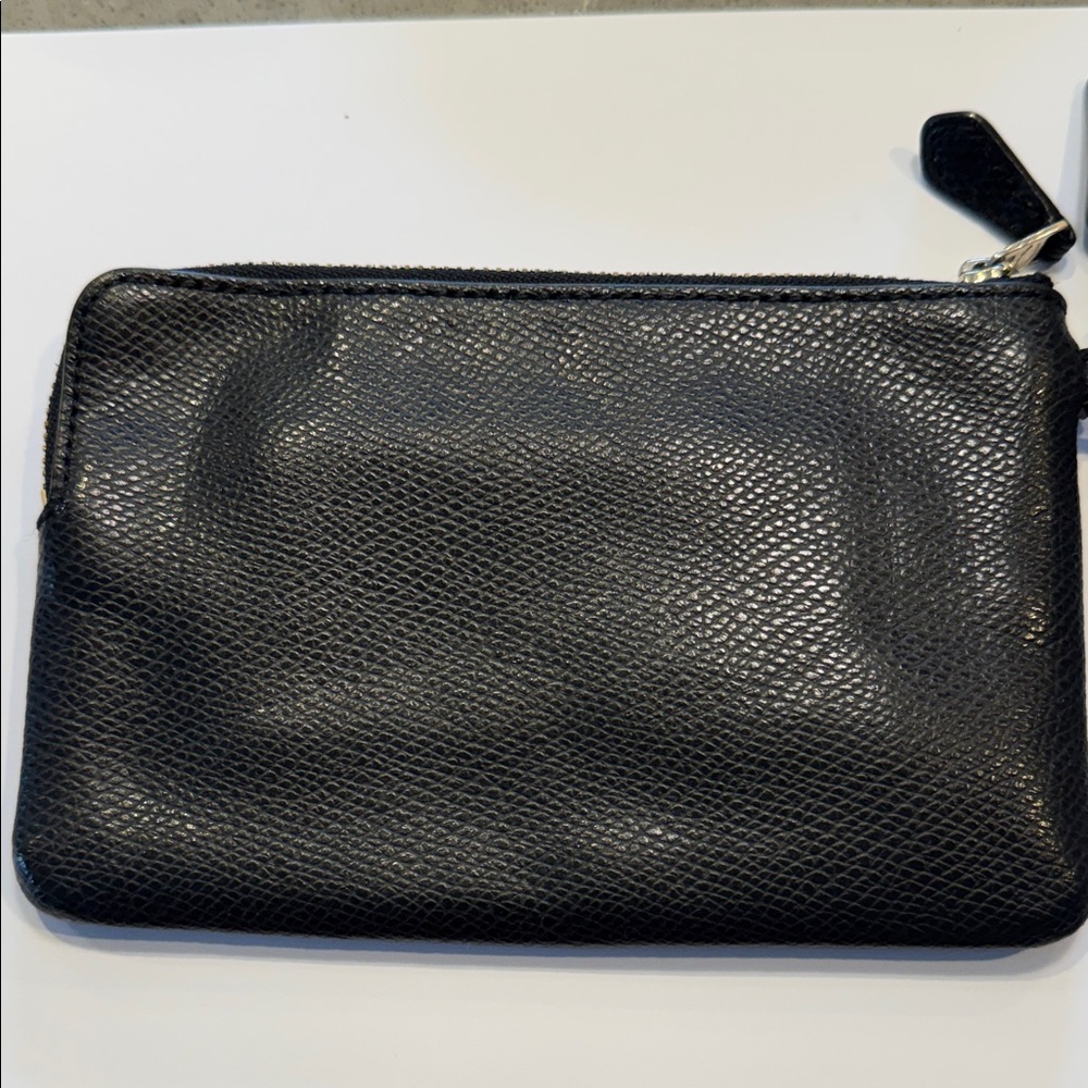 EUC Coach Midnight Black Wristlet with Gold Accents - Picture 4 of 10